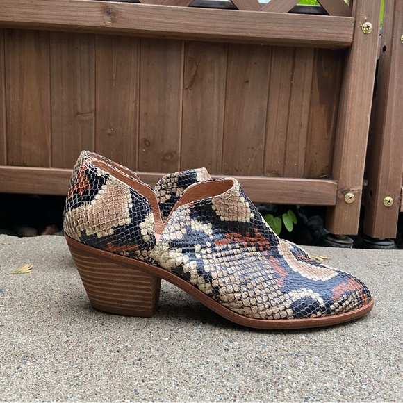 Madewell Gloria Snakeskin Print Pattern Ankle Booties Size 7 - Picture 5 of 14